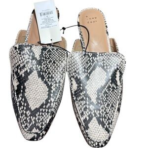 Women's Cardi Mules - A New Day™ Snake print size 9 boxCK
